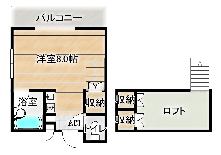 アプティ2番館（大阪府河内長野市本多町） 間取