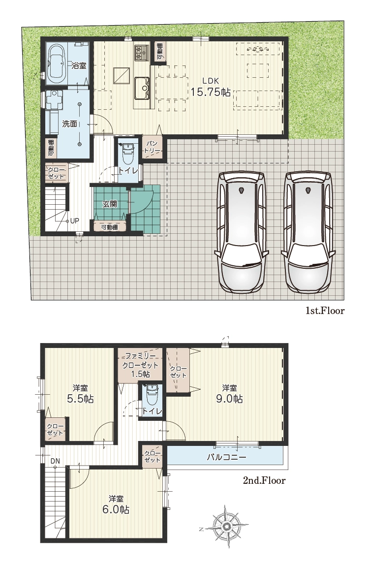 アローラタウン北野田4期（大阪府堺市美原区阿弥） 間取り図