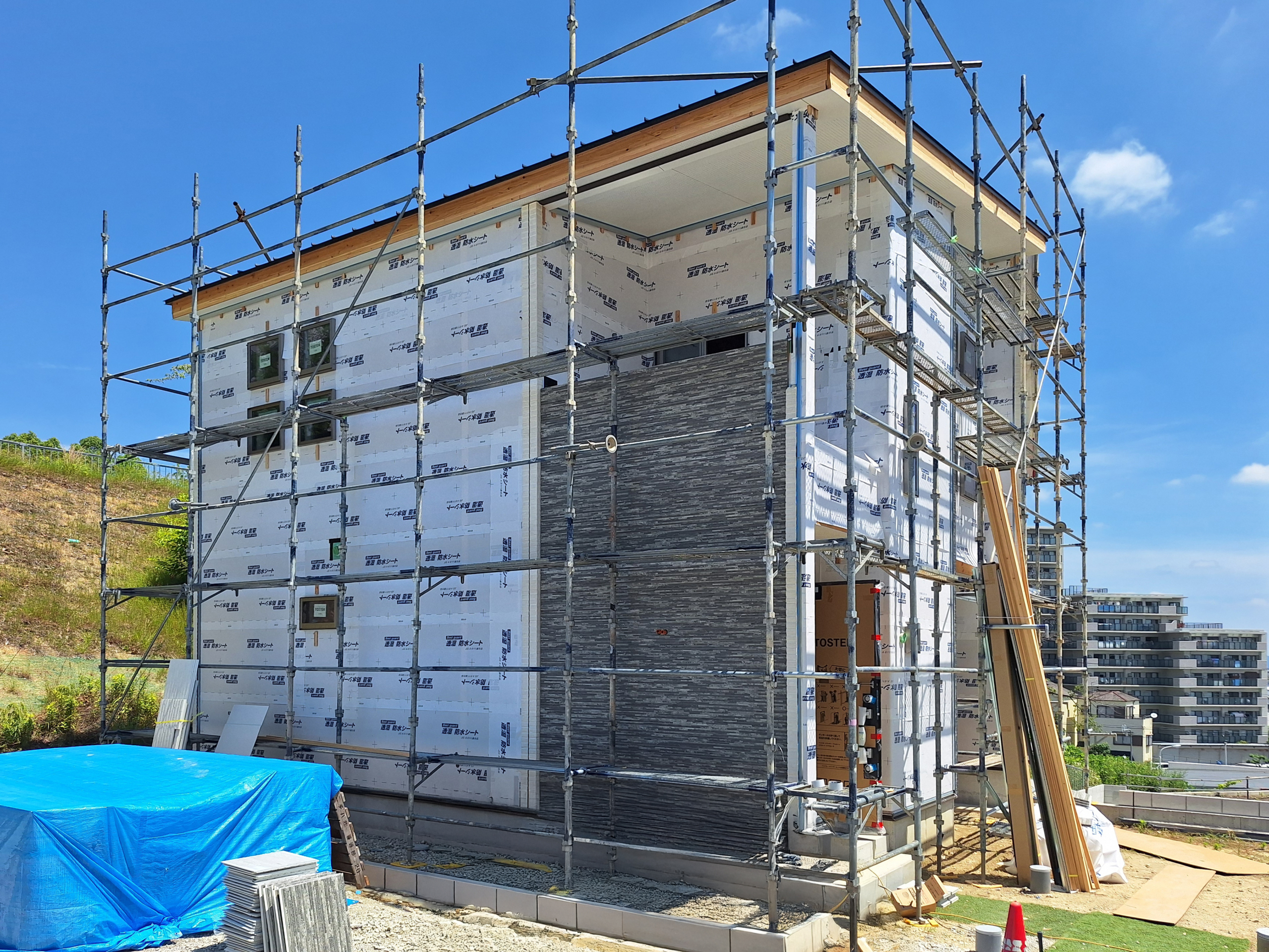 限定公開｜新モデルハウス建築タイムラプス動画（外壁・サイディング）