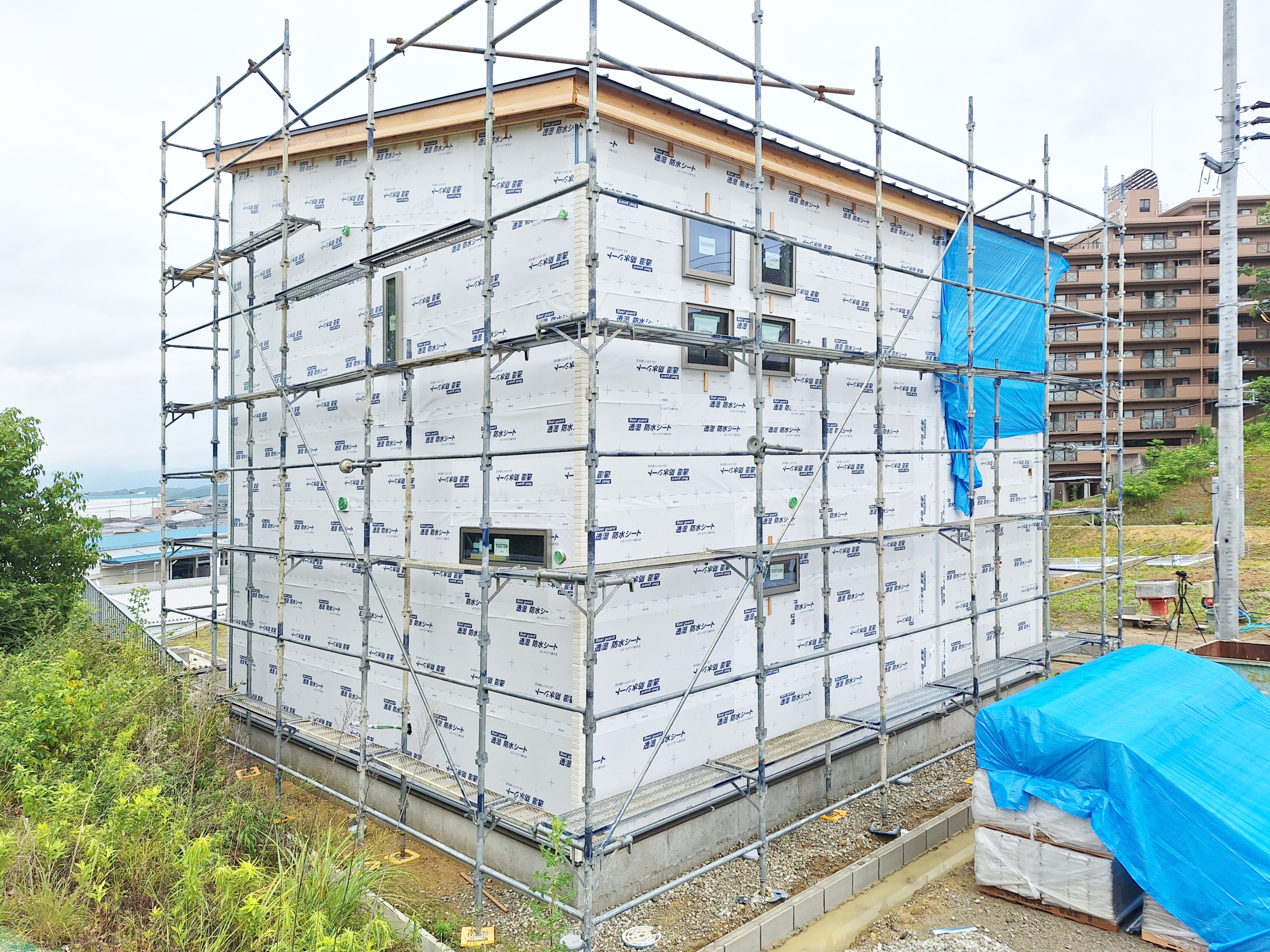 限定公開｜新モデルハウス建築タイムラプス動画（外壁・サイディング）