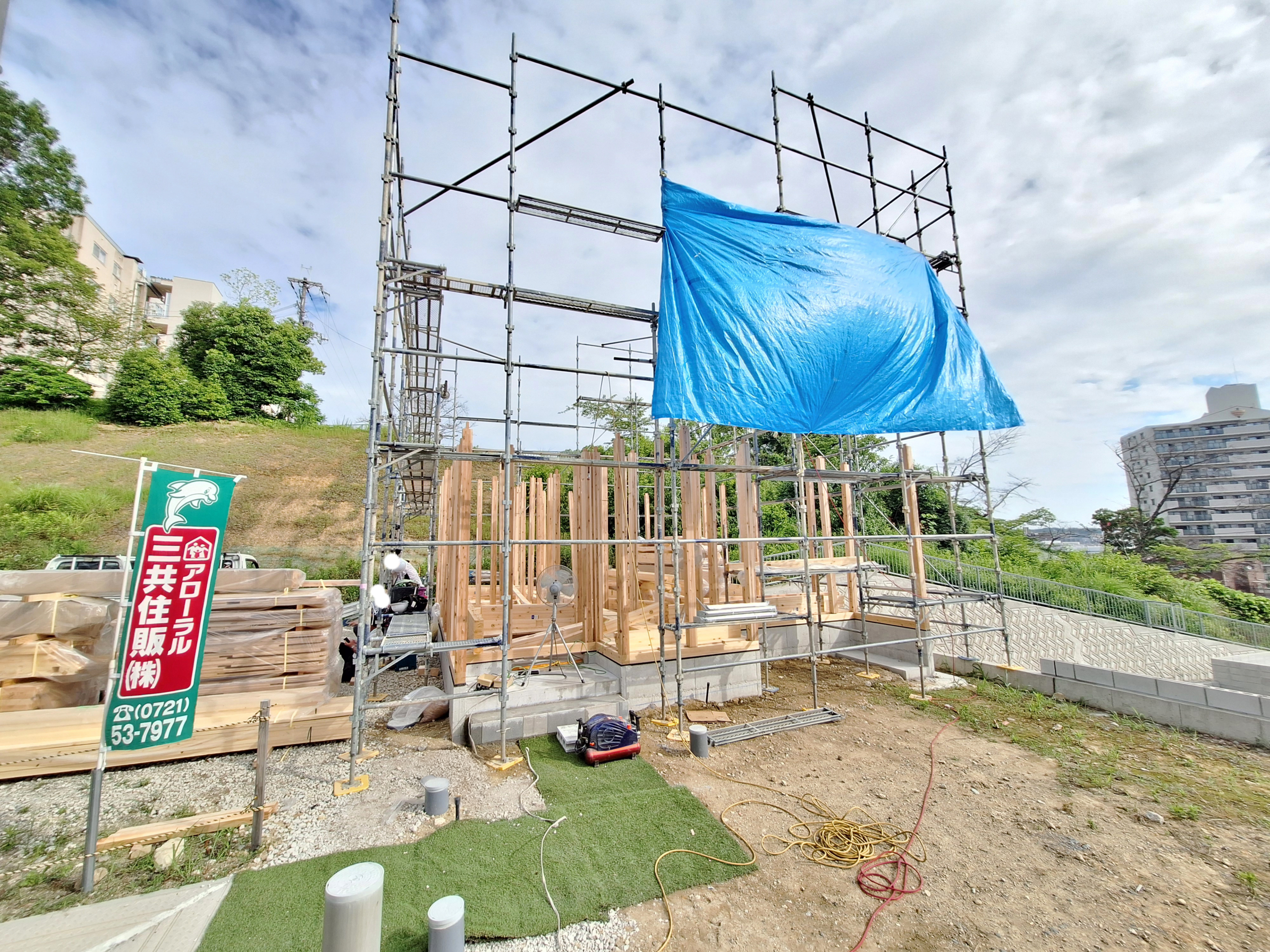 限定公開|新モデルハウス建築タイムラプス動画(上棟)