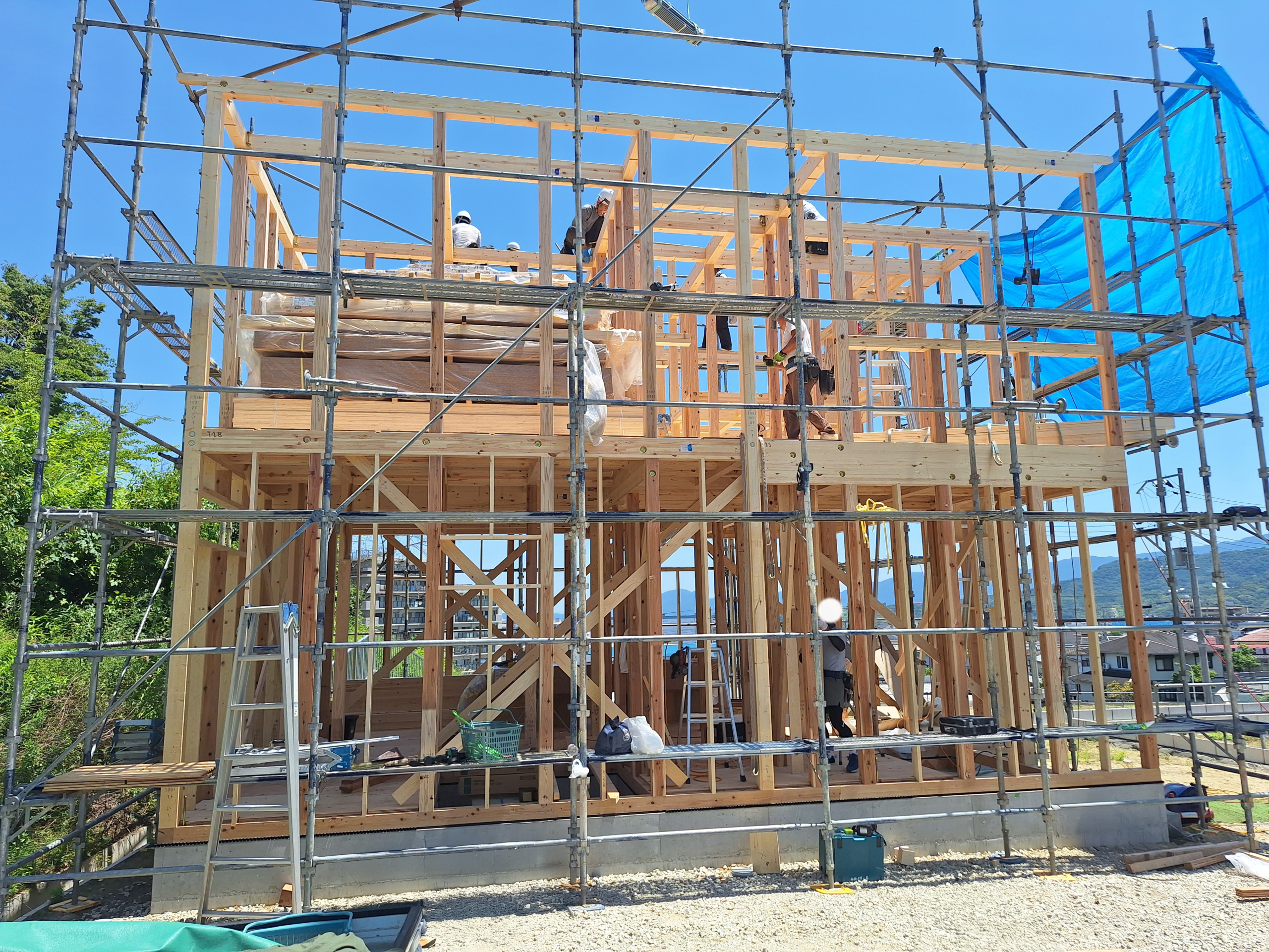 限定公開|新モデルハウス建築タイムラプス動画(上棟)