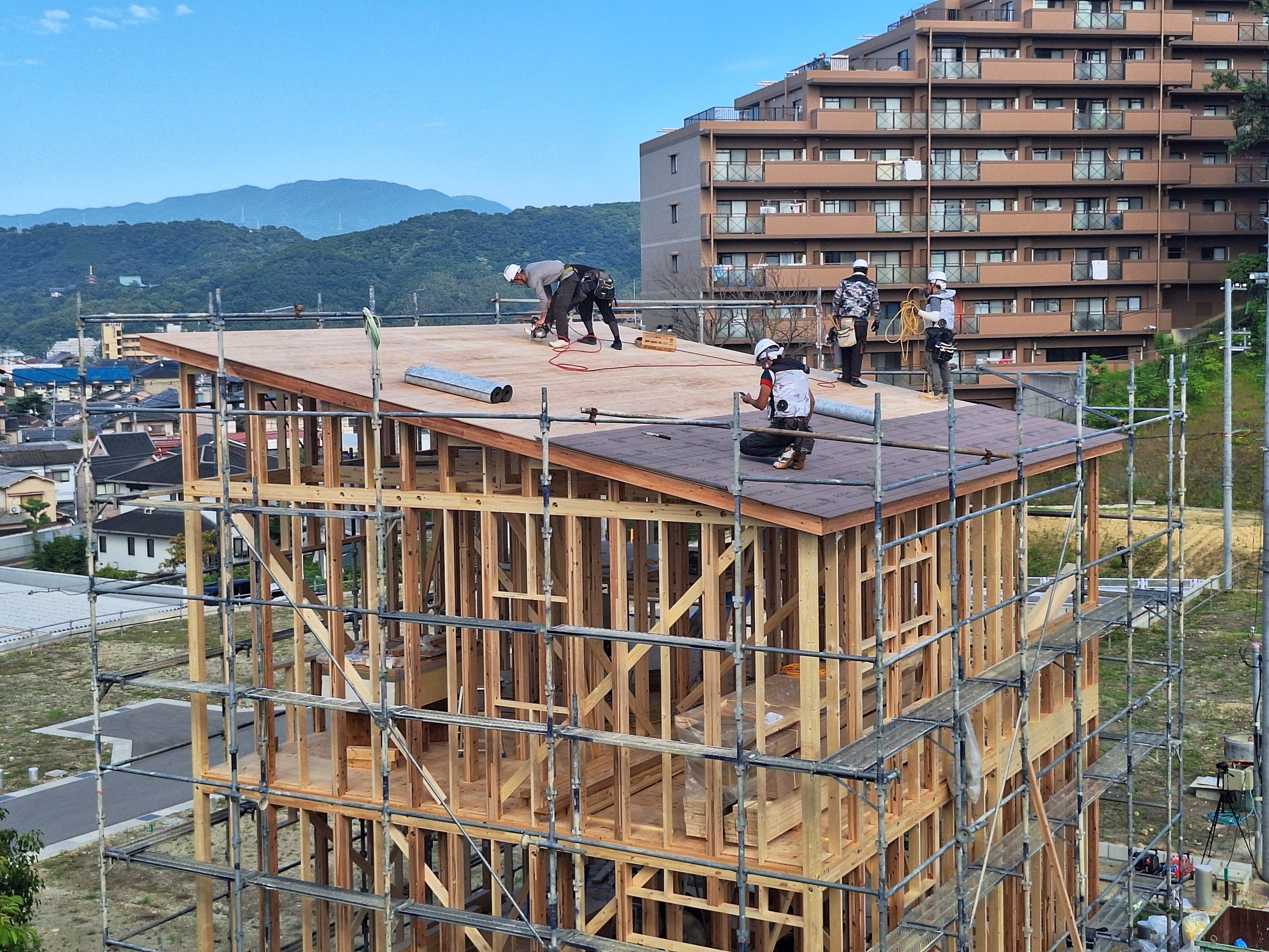 限定公開|新モデルハウス建築タイムラプス動画(上棟)