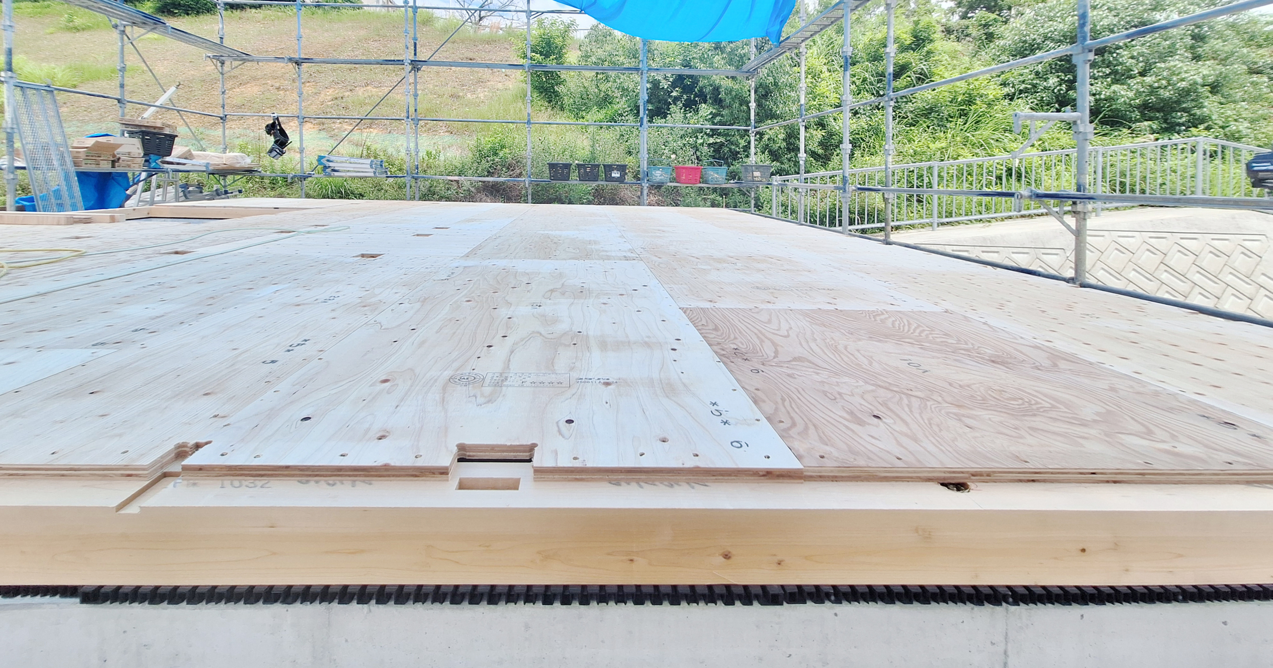 限定公開｜新モデルハウス建築タイムラプス動画（基礎+土台+床板）