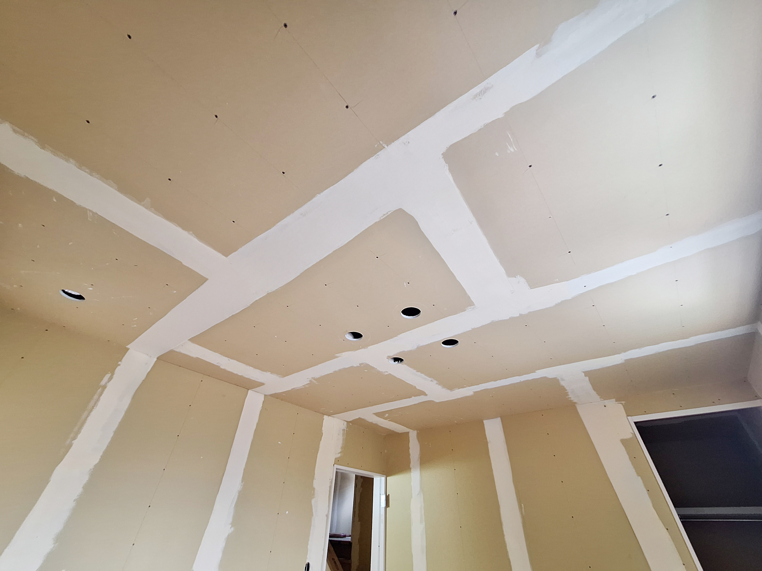 限定公開｜新モデルハウス建築動画（石膏ボード・外構）