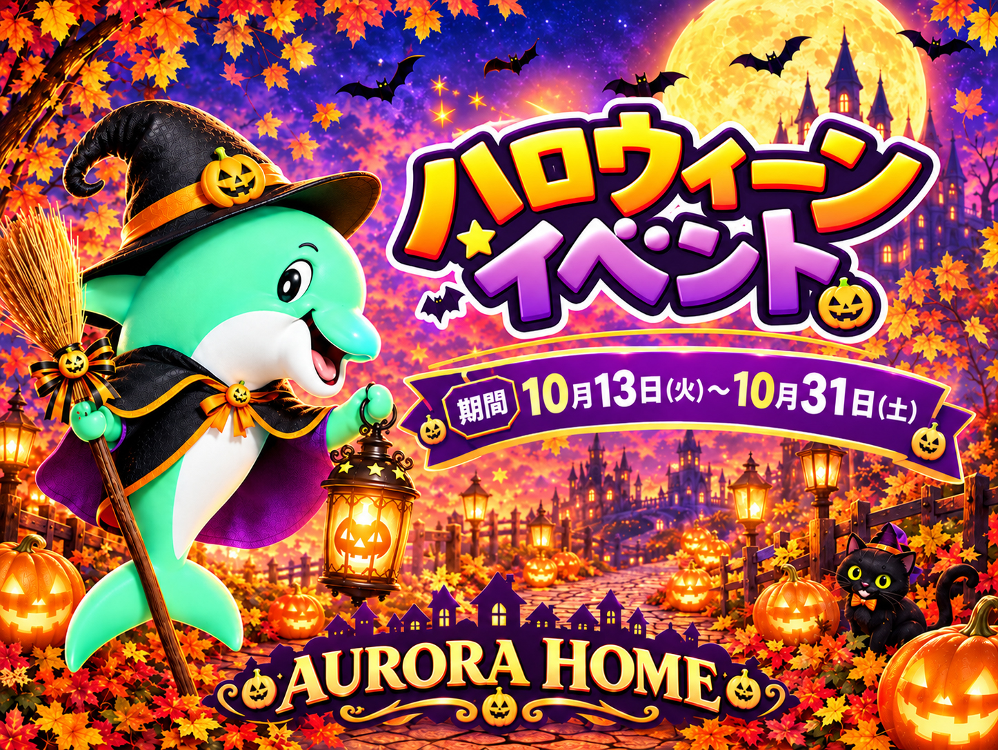 AURORA HOME ハロウィーンイベント（10月13日火曜日〜10月31日土曜日）